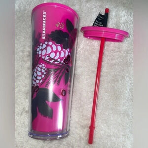 Starbucks Magenta Pink Winter 2021 Holiday Pinecone Color Changing Cup